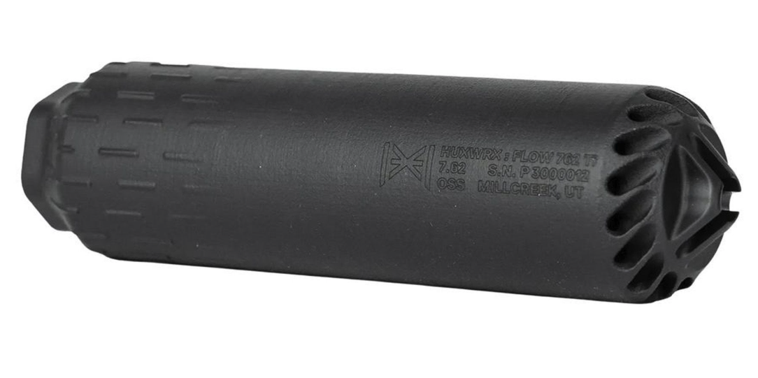 HUXWRX FLOW 7.62 TI Suppressor w/ Muzzle Brake - Black 